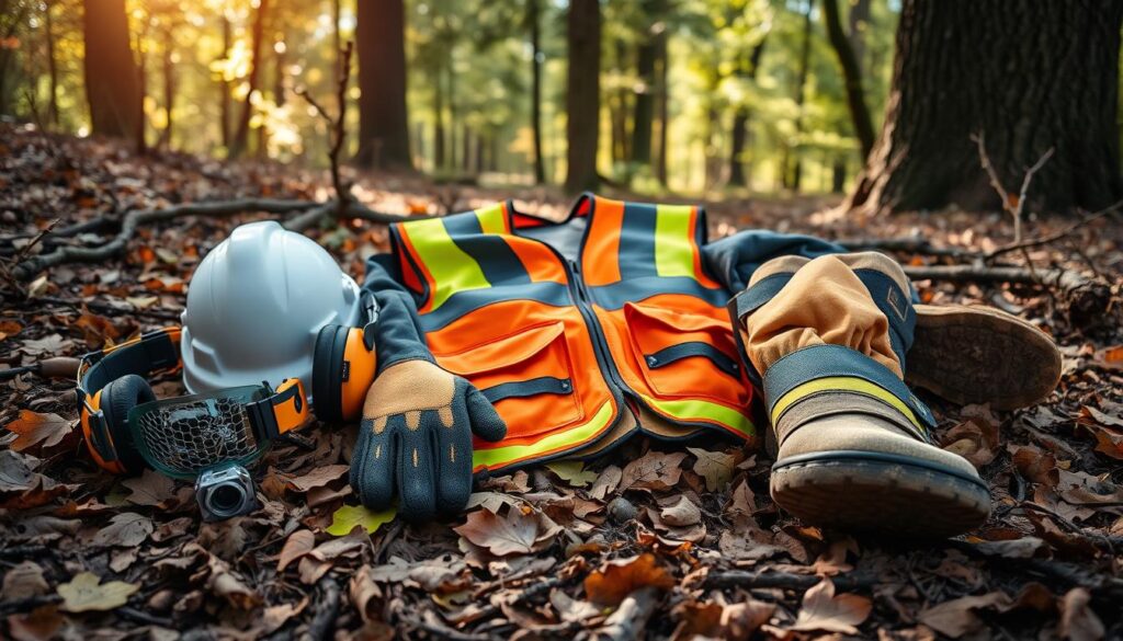 Tree felling safety equipment Tree felling safety equipment